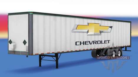 Skin Chevrolet on the trailer for American Truck Simulator