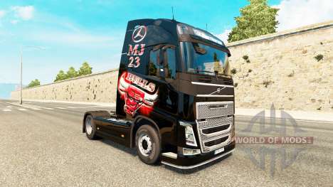 MJBulls skin for Volvo truck for Euro Truck Simulator 2