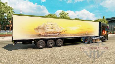 Skin Meridianas on the trailer for Euro Truck Simulator 2