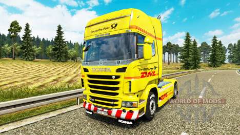 Skin DHL for Scania truck for Euro Truck Simulator 2