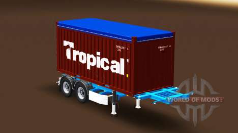 Semi-trailer with 20-pound container for Euro Truck Simulator 2