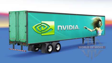 Skin Nvidia GeForce on the trailer for American Truck Simulator