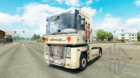 Pinup skin for Renault truck for Euro Truck Simulator 2