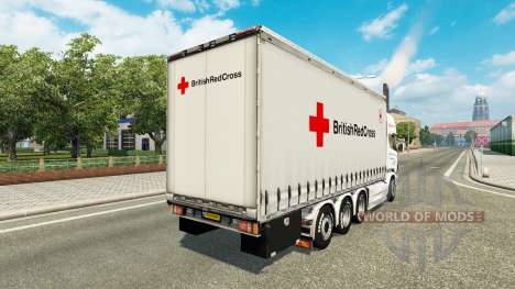Scania R730 Tandem British Red Cross for Euro Truck Simulator 2