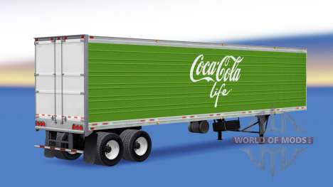 Refrigerated semi-trailer Coca-Cola Life for American Truck Simulator
