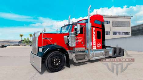 Skin on Southeastern truck Kenworth W900 for American Truck Simulator