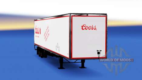 All-metal semi trailer Coors for American Truck Simulator