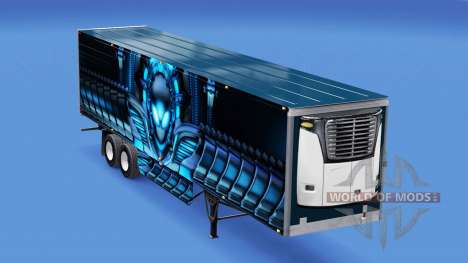 Skin Alienware by refrigerated semi-trailer for American Truck Simulator