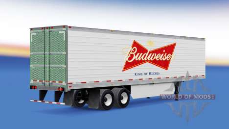 Skin on Budweiser reefer semi-trailer for American Truck Simulator