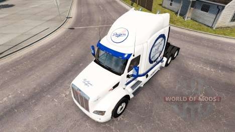 LA Dodgers skin for the truck Peterbilt for American Truck Simulator