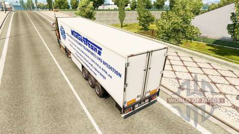 The West Truck Trans skin for trailer for Euro Truck Simulator 2