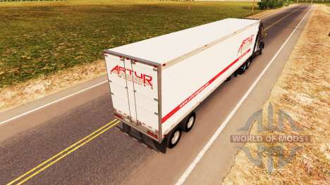 Skin Artur Express on the trailer for American Truck Simulator