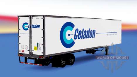 Celadon skin on the trailer for American Truck Simulator