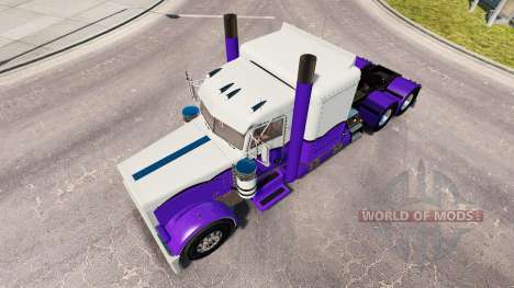 Skin Purple and White for the truck Peterbilt 38 for American Truck Simulator