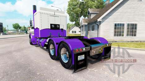 Skin Purple and White for the truck Peterbilt 38 for American Truck Simulator
