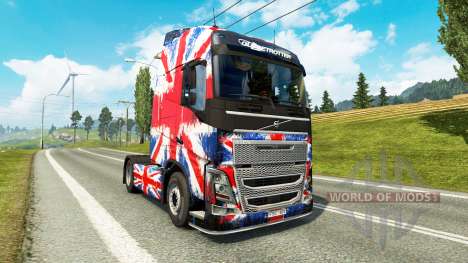The England Copa 2014 skin for Volvo truck for Euro Truck Simulator 2