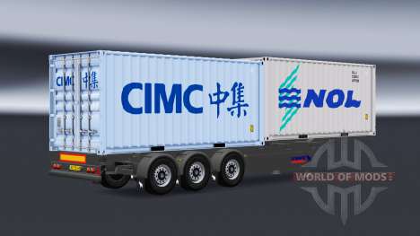 Semi container truck v1.1 for American Truck Simulator
