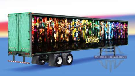 All-metal semi-trailer League of Legends for American Truck Simulator