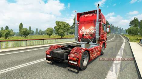 Skin Coca-Cola Bubbles on the tractor Scania for Euro Truck Simulator 2