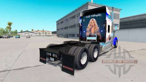 Skin Holly Willoughby on the truck Kenworth W900 for American Truck Simulator