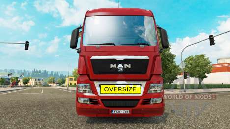 Oversize Load Sign for Euro Truck Simulator 2