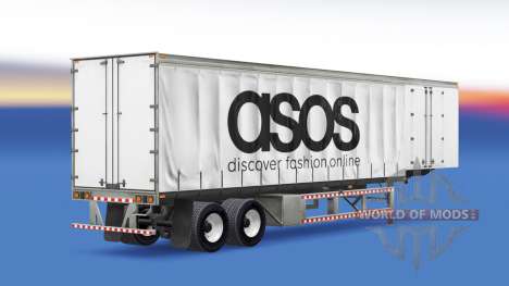 Curtain semi-trailer Asos for American Truck Simulator