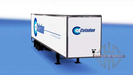 Celadon skin on the trailer for American Truck Simulator