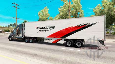 Bridgestone skin on the reefer trailer for American Truck Simulator