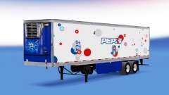 Pepsi skin for the refrigerated trailer for American Truck Simulator