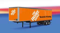 Curtain semitrailer Home Depot for American Truck Simulator