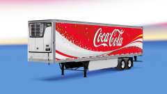 Skin Coca-Cola refrigerated semi-trailer for American Truck Simulator