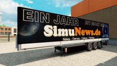 Skin SimuNews on the trailer for Euro Truck Simulator 2