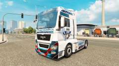 Skin EC Kassel Huskies on tractor MAN for Euro Truck Simulator 2