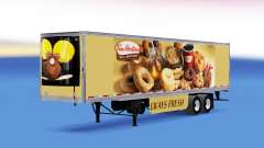 Skin Tim Hortons on refrigerated semi-trailer for American Truck Simulator