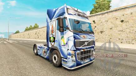The Uruguay Copa 2014 skin for Volvo truck for Euro Truck Simulator 2