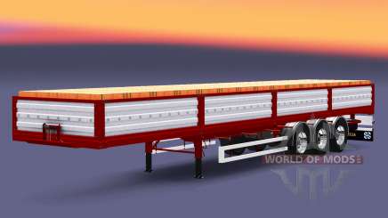 Flatbed semi trailer with a load of bricks for Euro Truck Simulator 2