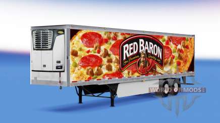 Red Baron skin on the reefer trailer for American Truck Simulator