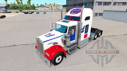 Skins NFL for truck Kenworth W900 for American Truck Simulator