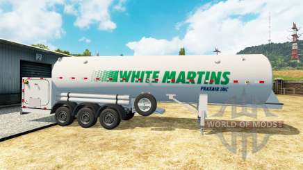 The semitrailer-tank White Martins for Euro Truck Simulator 2