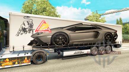 Skin Lamborghini Aventador in the trailer for Euro Truck Simulator 2