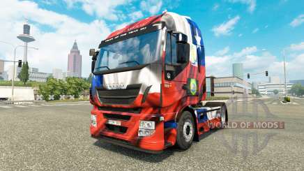 The Chile Copa 2014 skin for Iveco tractor unit for Euro Truck Simulator 2