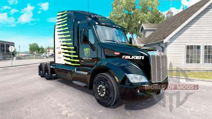 The Monster Energy Falken skin for the truck Peterbilt for American Truck Simulator