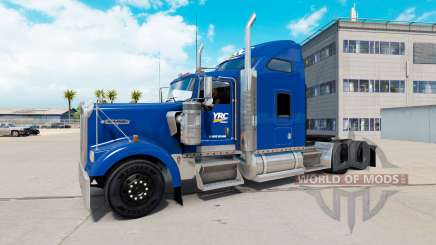 Skin YRC Freight on the truck Kenworth W900 for American Truck Simulator