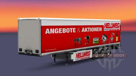 A collection of skins on the isometric semi-trailer for Euro Truck Simulator 2