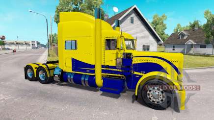 Skin Yellow and Blue for the truck Peterbilt 389 for American Truck Simulator