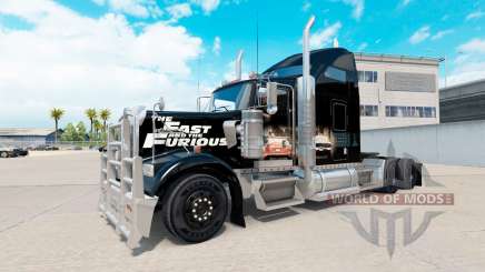 Skin Fast and Furious on the truck Kenworth W900 for American Truck Simulator
