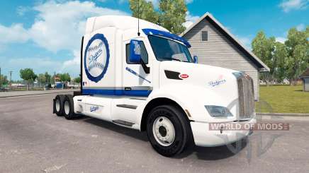 LA Dodgers skin for the truck Peterbilt for American Truck Simulator