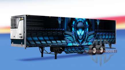 Skin Alienware by refrigerated semi-trailer for American Truck Simulator