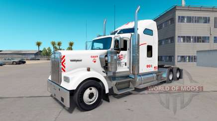 Skin Heartland Express, [white] truck Kenworth for American Truck Simulator