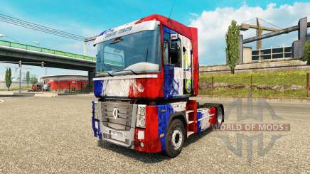 Skin France Copa 2014 on a tractor unit Renault for Euro Truck Simulator 2